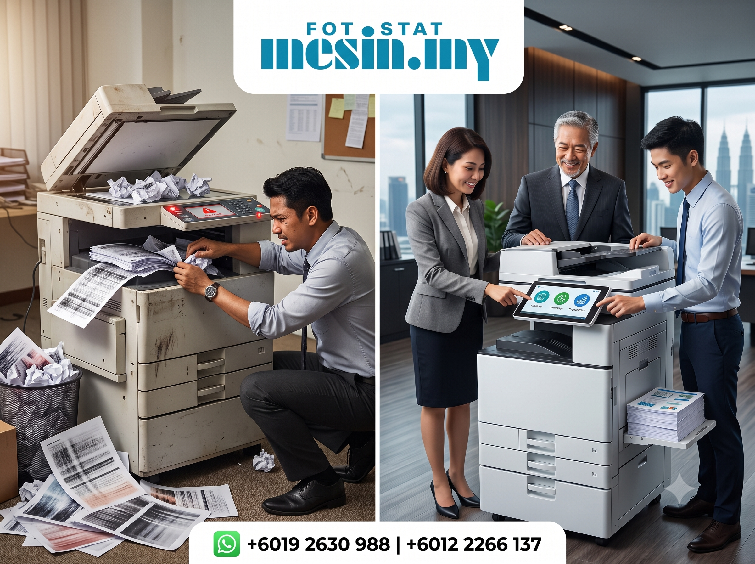 menukar mesin fotostat