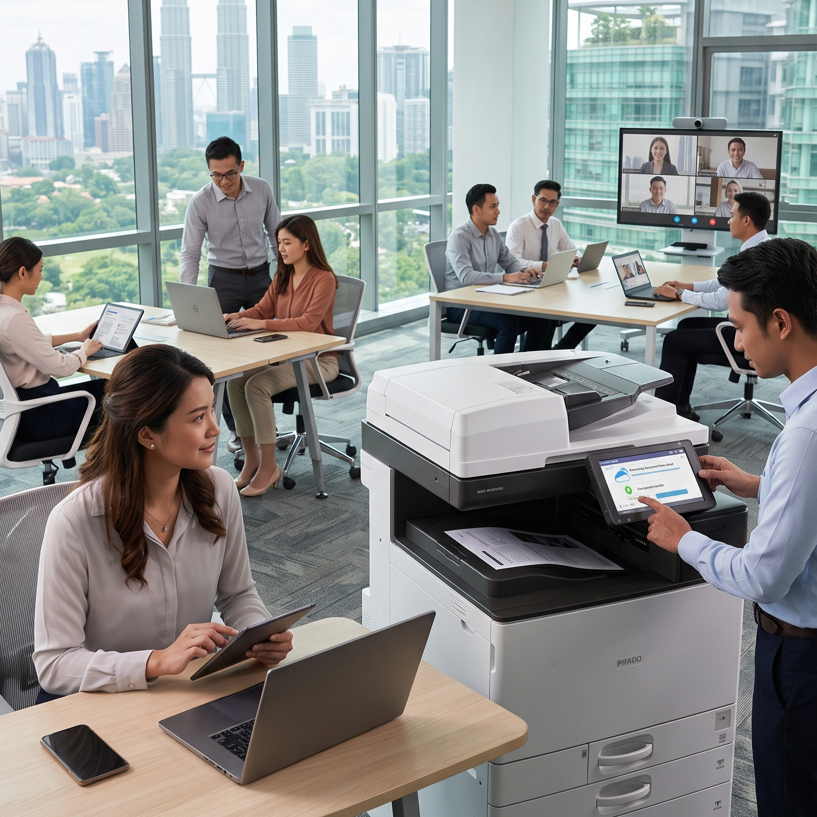 cloud printing untuk kerja hibrid
