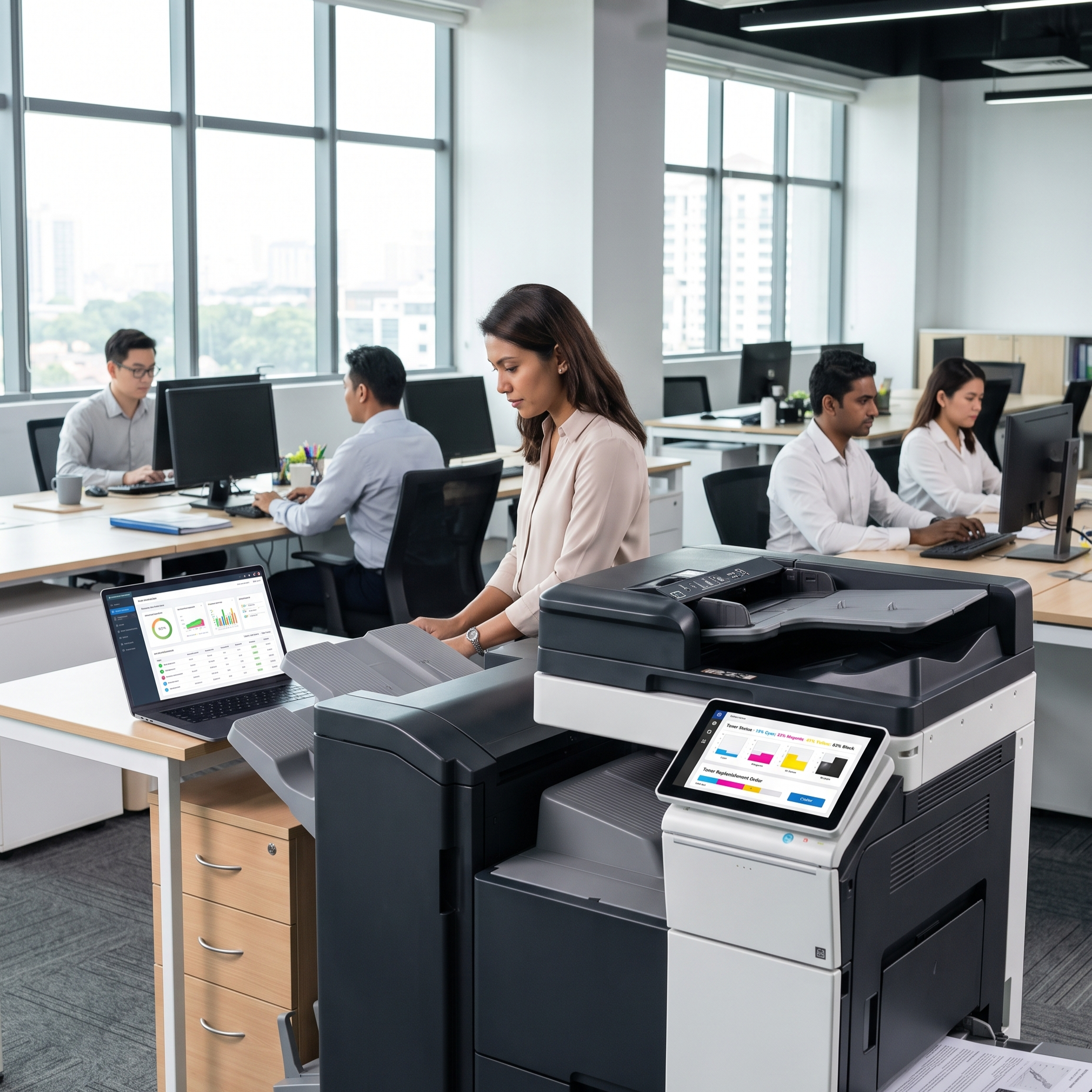 sistem pemantauan automatik toner